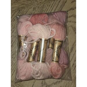 Paternayan Yarn Persian 100% Virgin Wool Yarn Lot New Needlepoint Pinks NOS